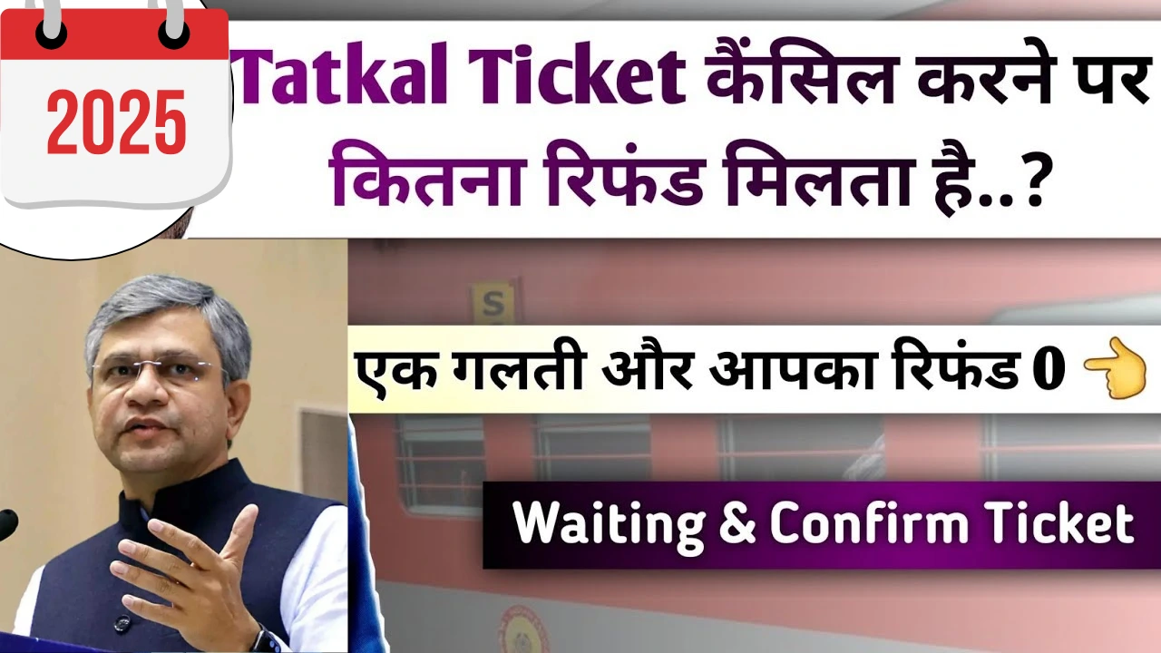 Tatkal ticket cancellation refund