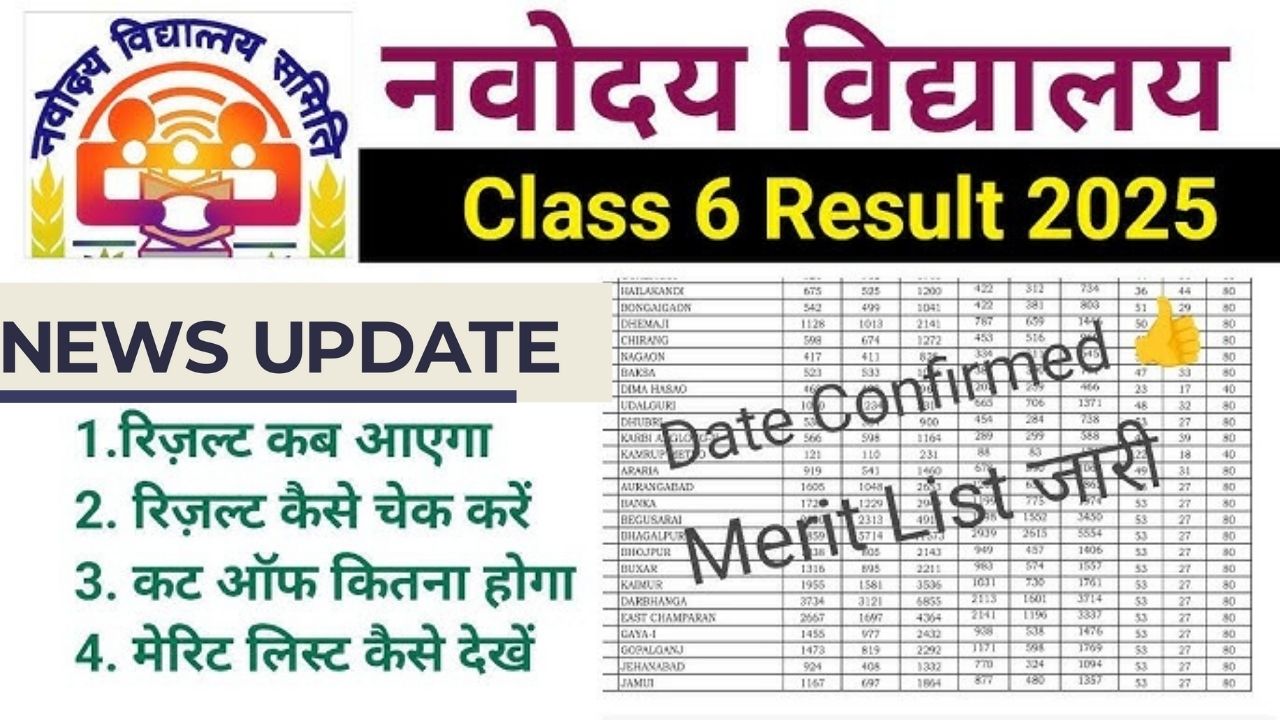 Navodaya class 6 result