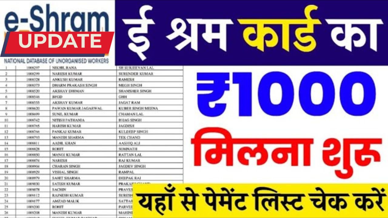 E shram card list